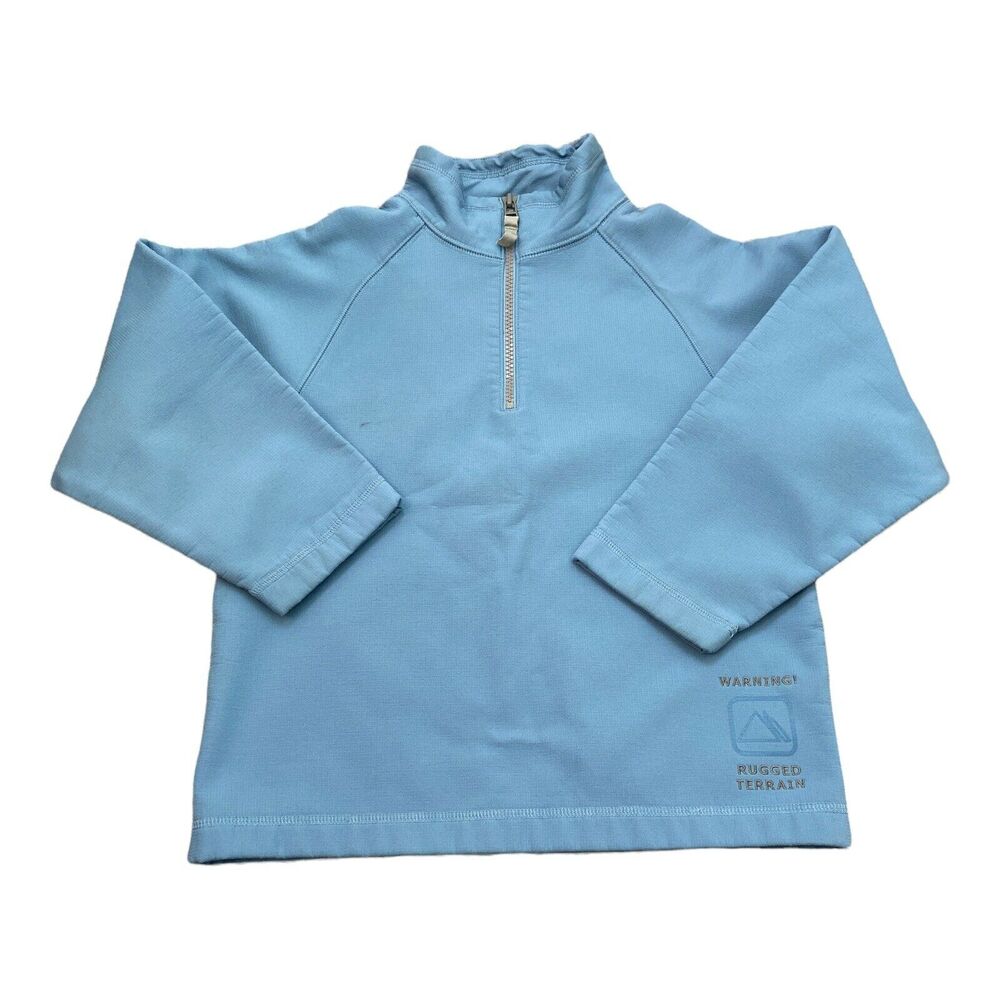 Hanna Andersson 120 Half-zip Pullover Fleece Sweater‎ Blue Rugged Terrain